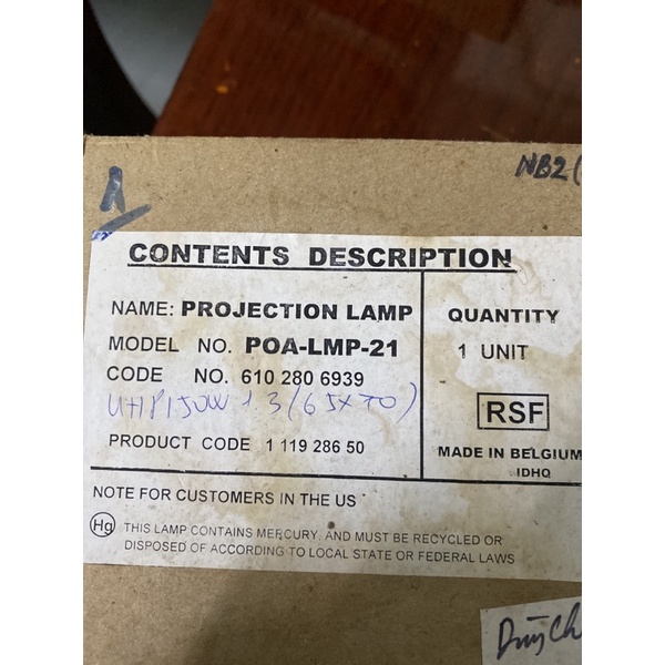 Bóng đèn máy chiếu TOP UHP 150W 1.3