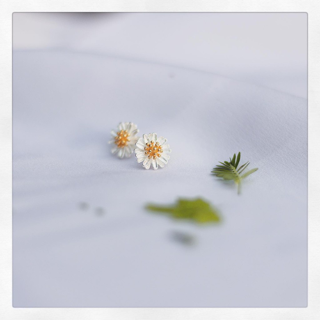 Khuyên tai bạc 925 - Khuyên tai Daisy