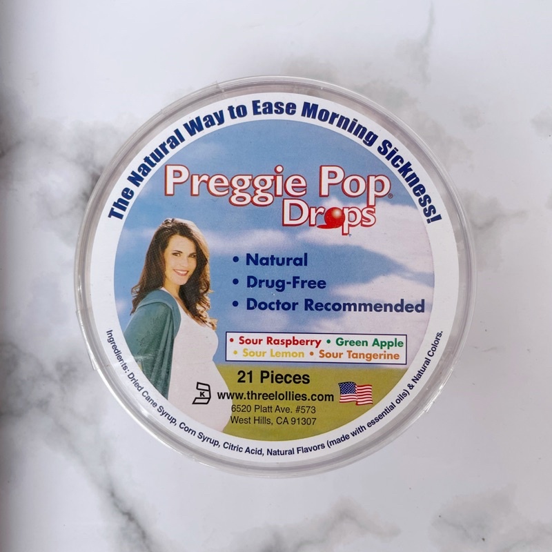 Kẹo ngậm giảm nghén Preggie Pop 21 viên