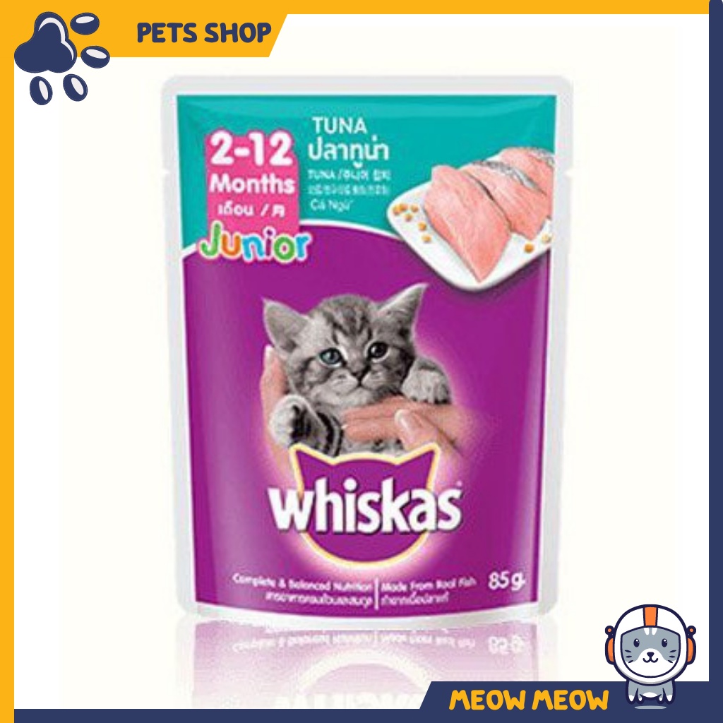 Pate whiskas junior cho mèo con | Túi 80g | Pate dinh dưỡng dành cho mèo con thương hiệu whiskas.