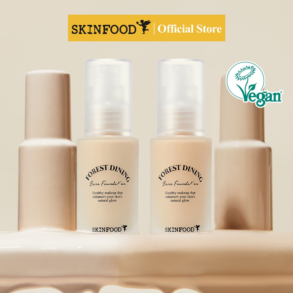 Kem nền SKINFOOD dòng Forest thuần chay dưỡng ẩm 35g trang điểm màu be tự nhiên be cát