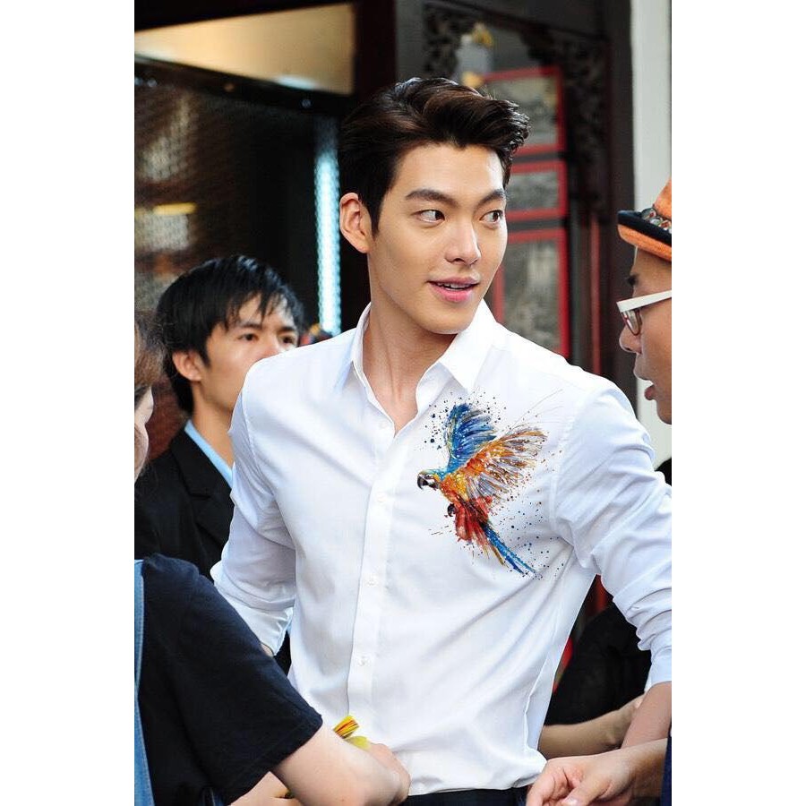 áo sơ mi in hình chim phung sang chảnh tính tế GKM