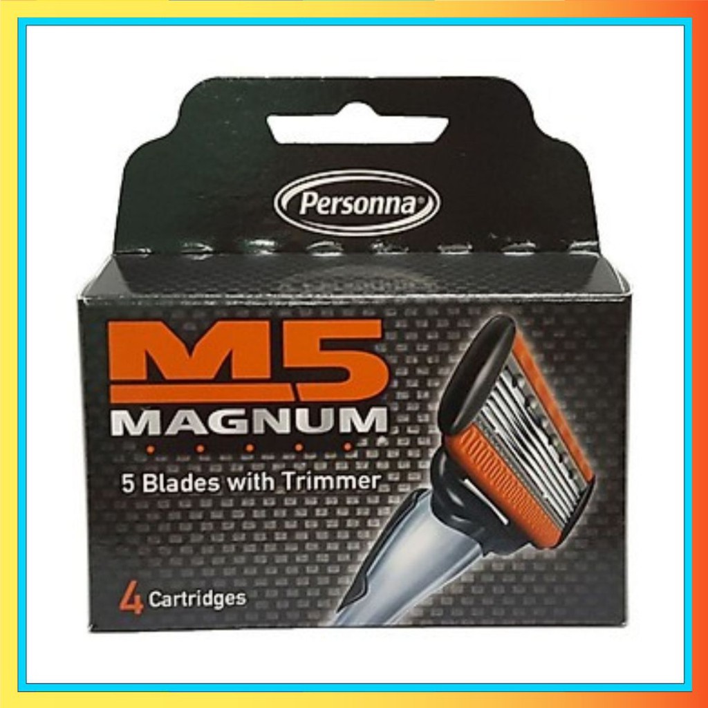 HỘP 4 ĐẦU LƯỠI THAY THẾ M5 MAGNUM PERSONNA – GIỮ LƯỠI LUÔN SẮC BÉN, CẠO ÊM NHƯ MỚI