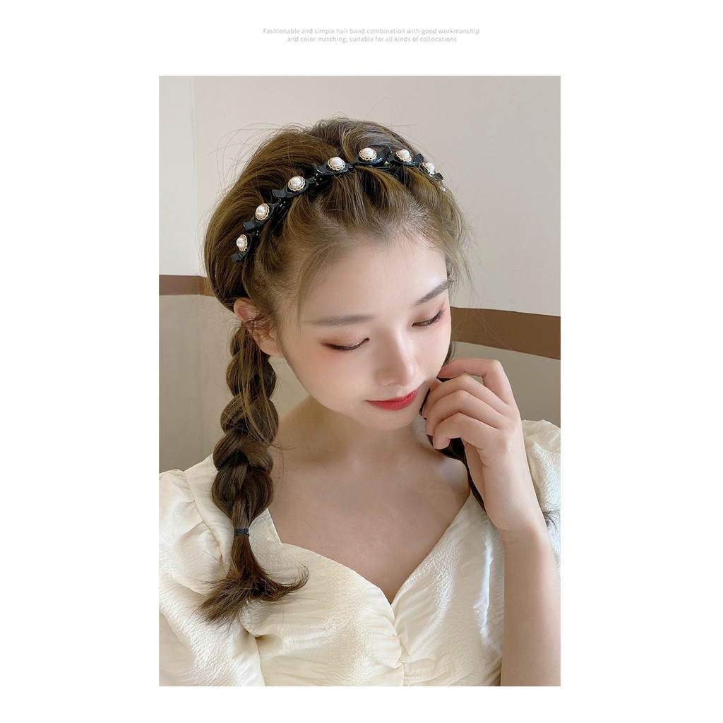 Bờm Tóc MALANO Băng Đô Cài Tóc Hàn Quốc Có Kẹp Phồng Mái Giữ Tóc Xinh Xắn Cho Nữ FAH-001242