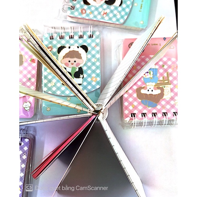 Sổ tay mini cute A7, sổ tay lò xo, tiện dụng
