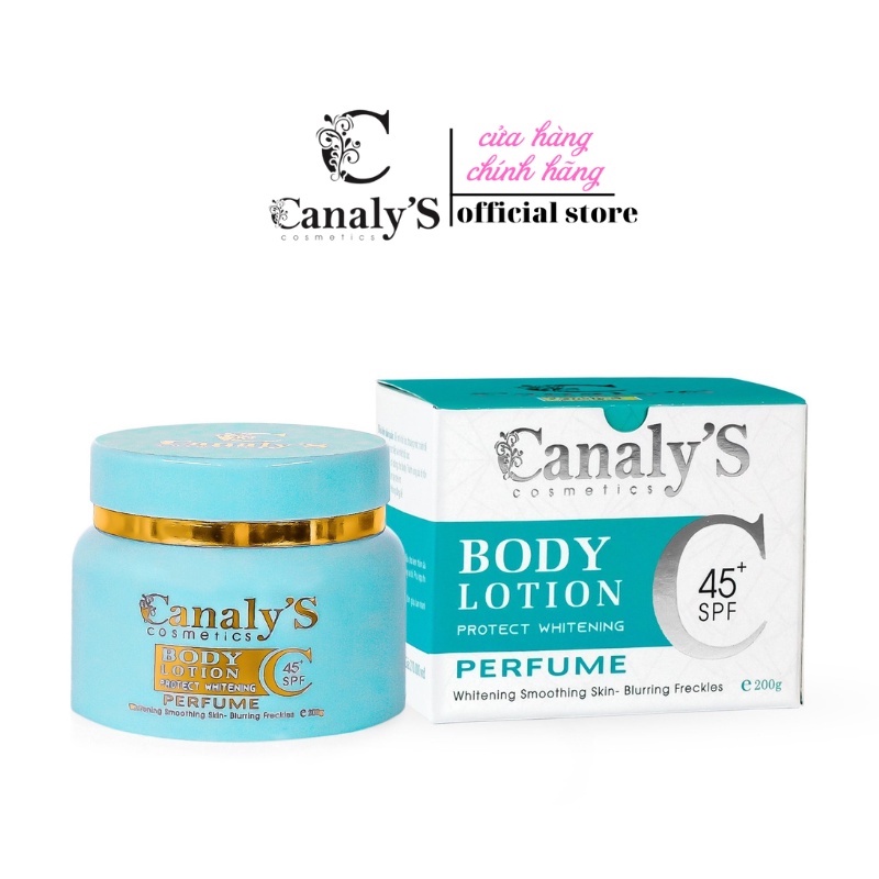 kem body canaly's chống nắng 45độ