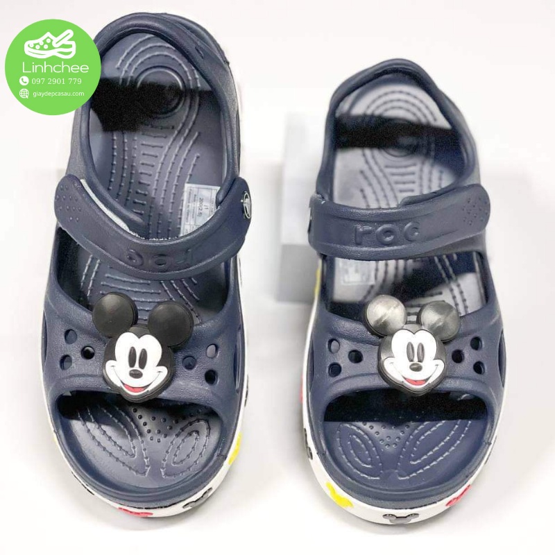 Sandal Cross Cho Bé Hình Mickey Màu Navy Bé Trai