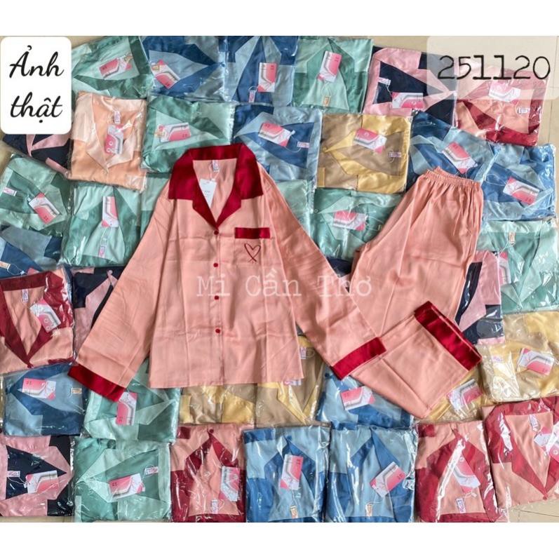 Big Size 💍 Bộ pijama Lụa Latin Mi Store Cần Thơ, tay ngắn, tay dài, có size, có túi quần ༴