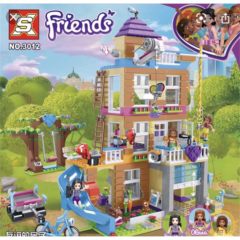 Đồ chơi lego friend lắp ráp ngôi nhà vui nhộn cho bé