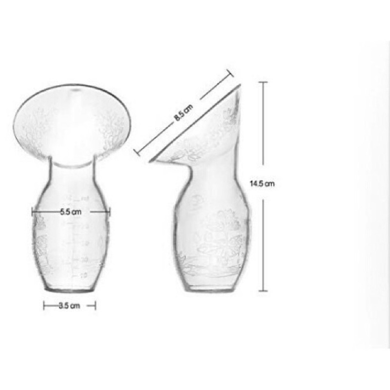 Phễu hứng sức rảnh tay Silicon Breast Pump (kèm nắp và đế)