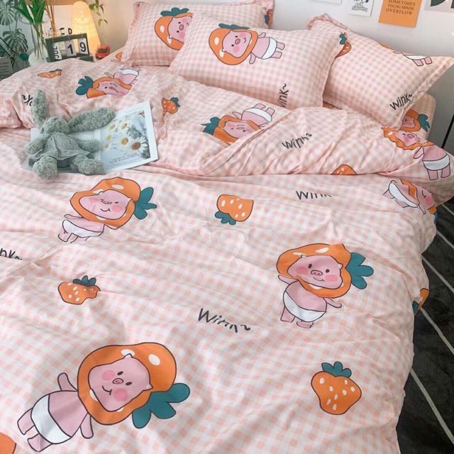 ❤️free bo chun❤️Chăn ga gối Poly Freeship cotton poly