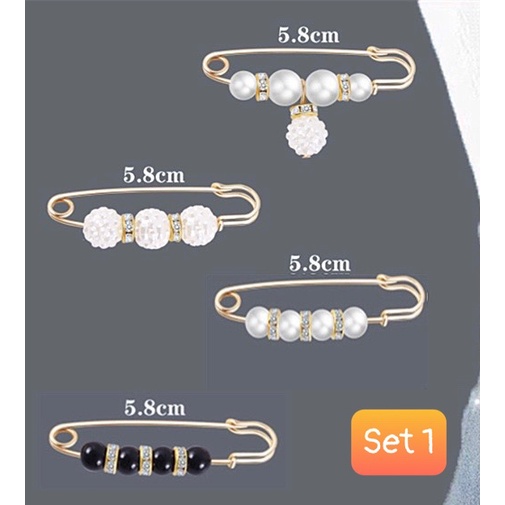 Set khuy cài quần áo đính đá sang trọng tiện lợi - trâm ghim cài áo - Dumi Shop