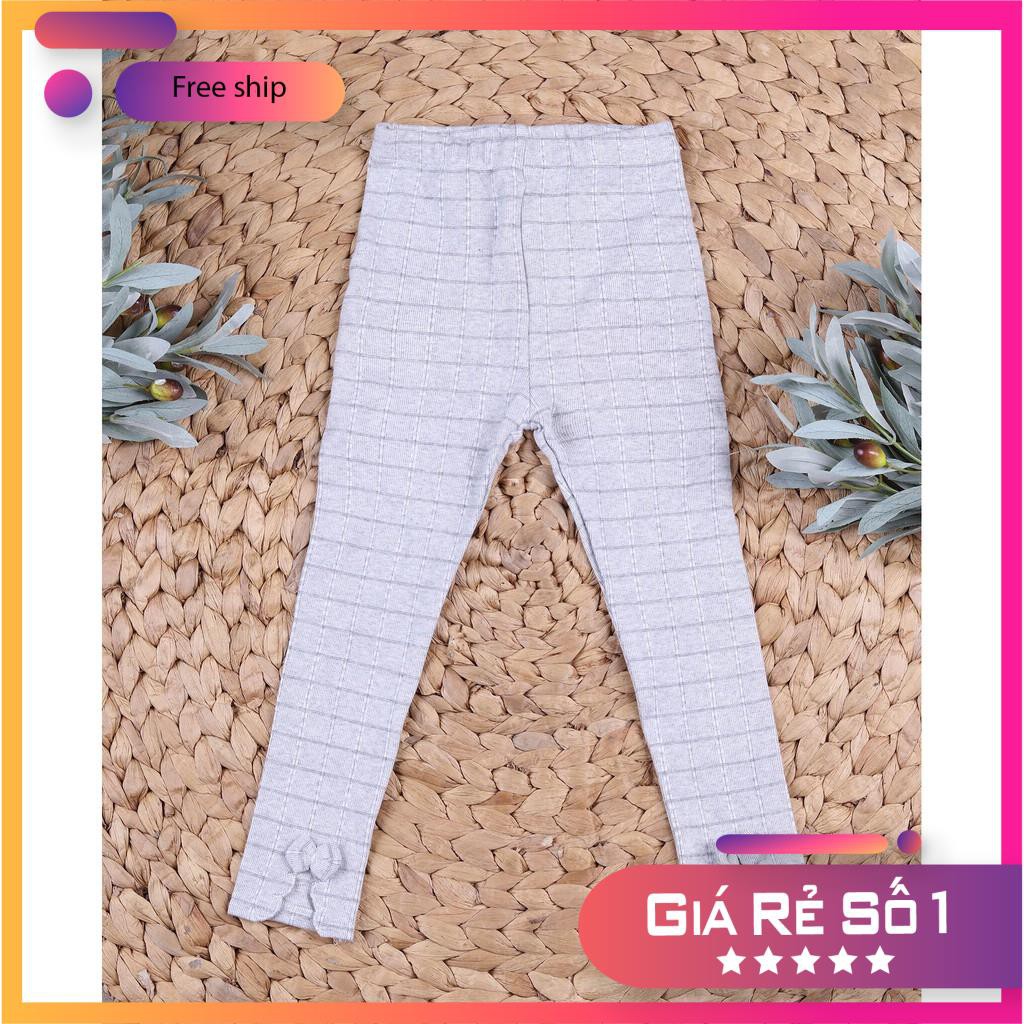 Quần legging ô vuông gắn nơ vải cotton cao cấp cực xinh size từ 6-10 . Quần áo trẻ em