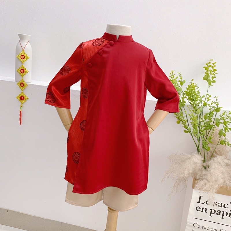 Sale Áo dài diện tết cho bé 9-25kg-23A00002