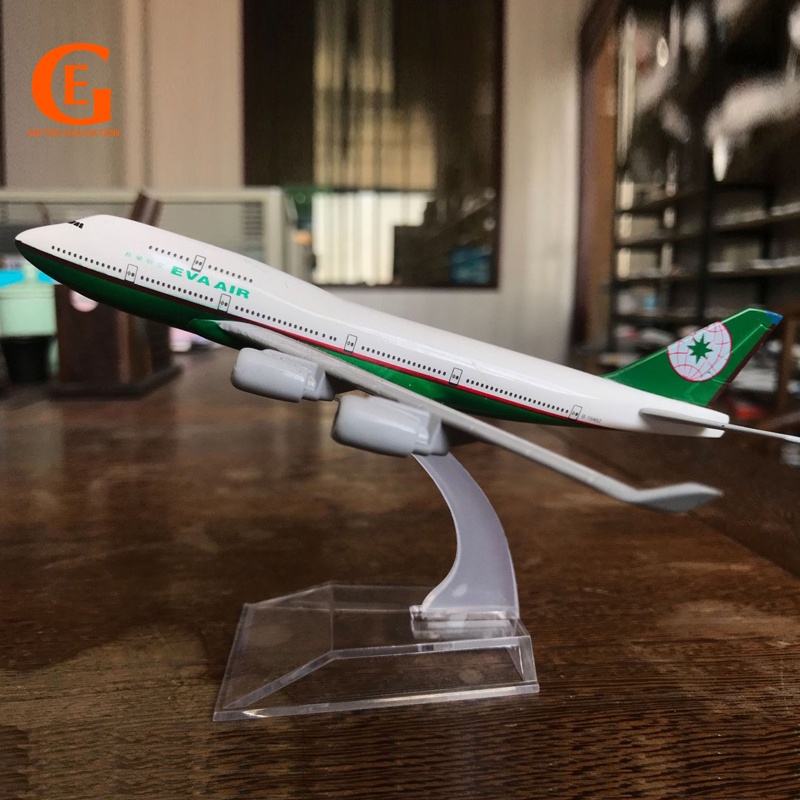 Trung Quốc Eva Airways Boeing 747 Máy Bay Mẫu B747 Diecast Kim Loại Máy Bay Mô Hình Máy Bay Hàng Khô