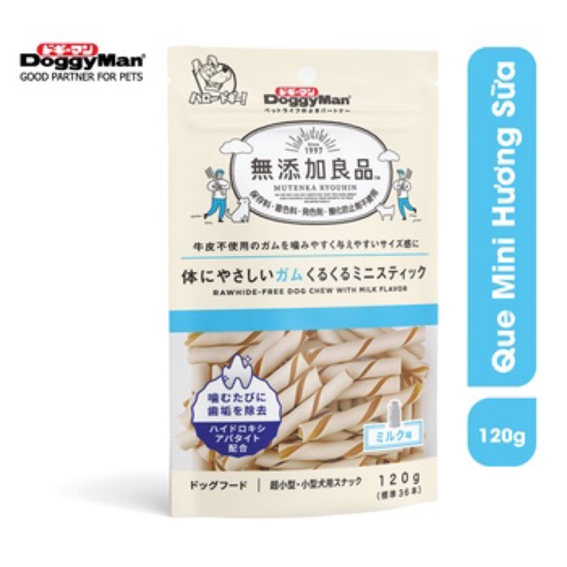 Xương que hương sữa Doggyman gói 120g (tiêu chuẩn Nhật)