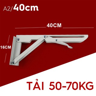 KM chỉ 50 bộ Bản lề gập treo tường thông minh A2-40cm - bộ 2 chiếc - chịu tải 50-70kg