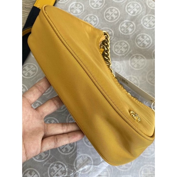 Túi kẹp nách, đeo chéo nữ Tory burch thiết kế vải phối da thật trẻ trung