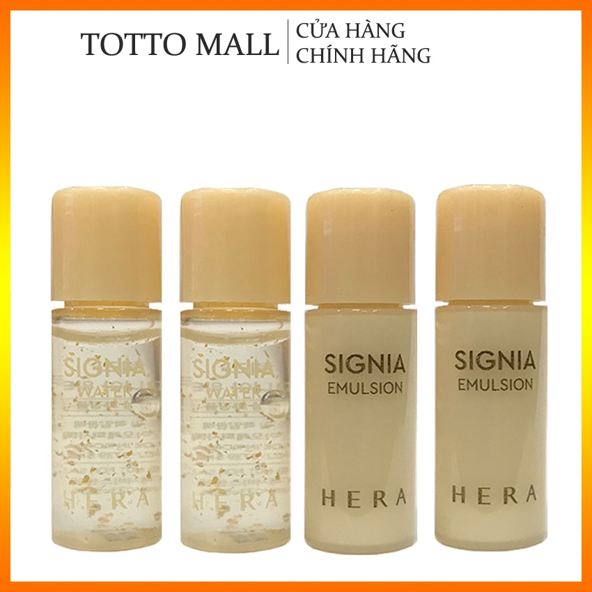 Cặp nước hoa hồng và Sữa dưỡng tái sinh da Hera chiết xuất vàng 24k HERA Signia 5ml