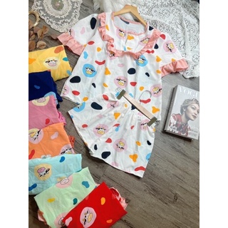 Đồ Bộ Nữ PK01228 Đồ Bộ Mặc Nhà Chất Lụa Đẹp Hình In Bò Sữa Dễ Thương Freesize 40Kg - 63KG