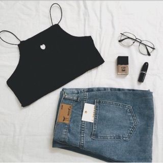 Yếm Knit heart thêu tim ảnh thật 💯