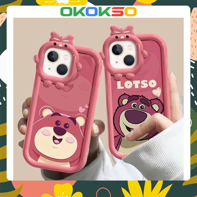 Suitable for OPPO mobile phone case Reno8 5G/Reno7pro/reno6/7z/5 new cartoon bow camera strawberry bear anti-fall mobile phone case soft shell R17 couple models A9 2020/A31/F11/A3S/A53A15