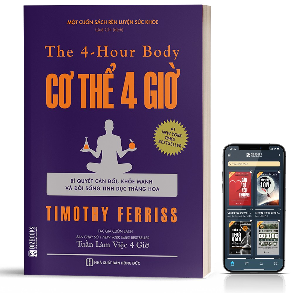 Sách - The 4 - Hour Body: Cơ Thể 4 Giờ (Bí Quyết Cân Đối, Khỏe Mạnh Và Đời Sống Tình Dục Thăng Hoa) - MCbooks