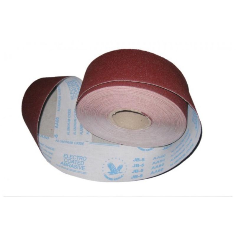 Nhám vải JB5 khổ 10 cm, giấy giáp vải đỏ AA cuộn 40 mét đủ loại hạt