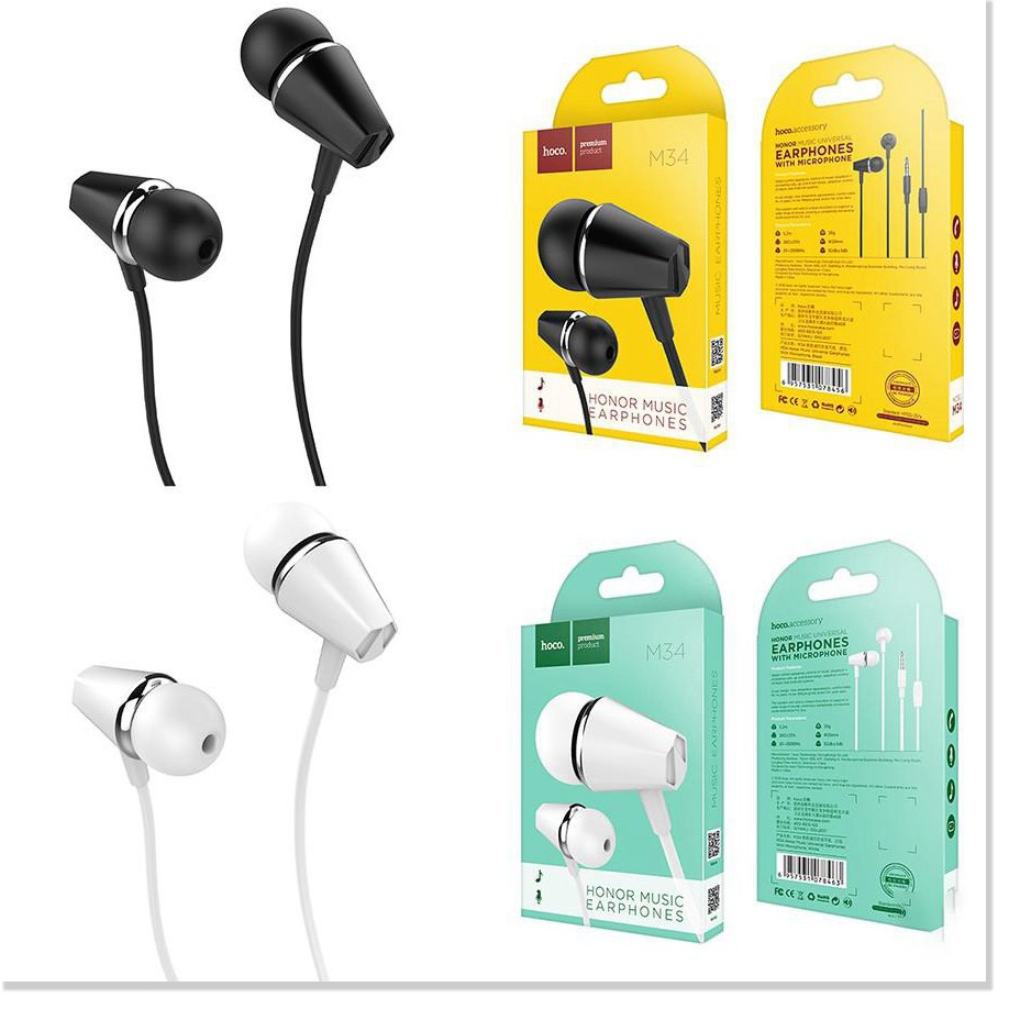 Tai Nghe Nhét Tai Hoco M34 Super Bass tương thích các dòng điện thoại jack 3.5mm - MrPhukien