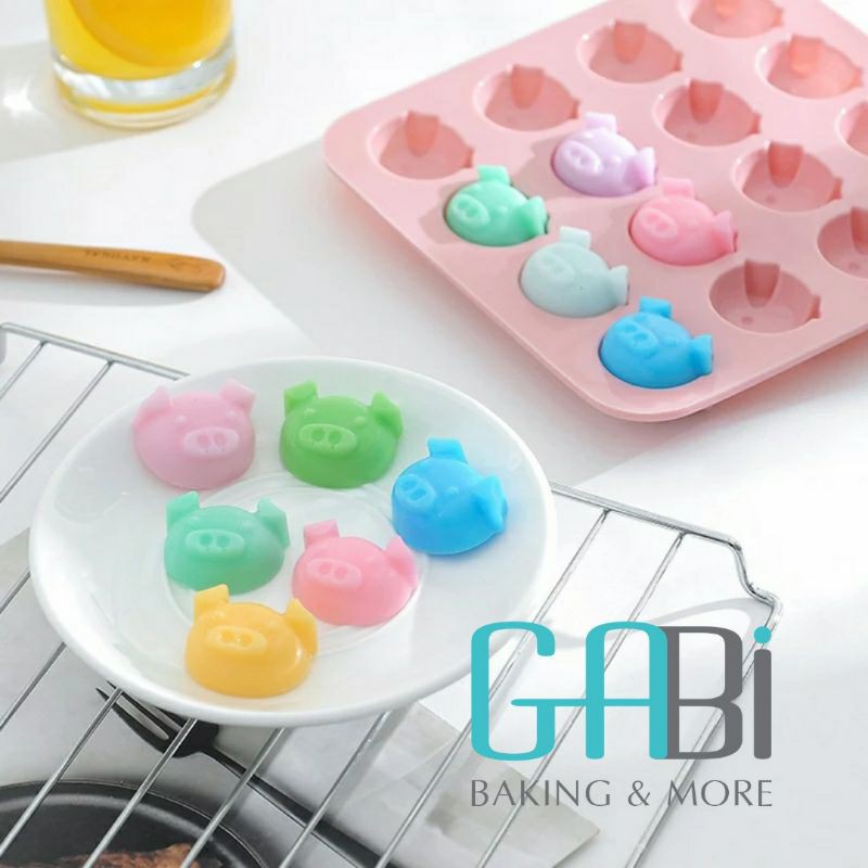 Khuôn socola silicon hình mặt heo