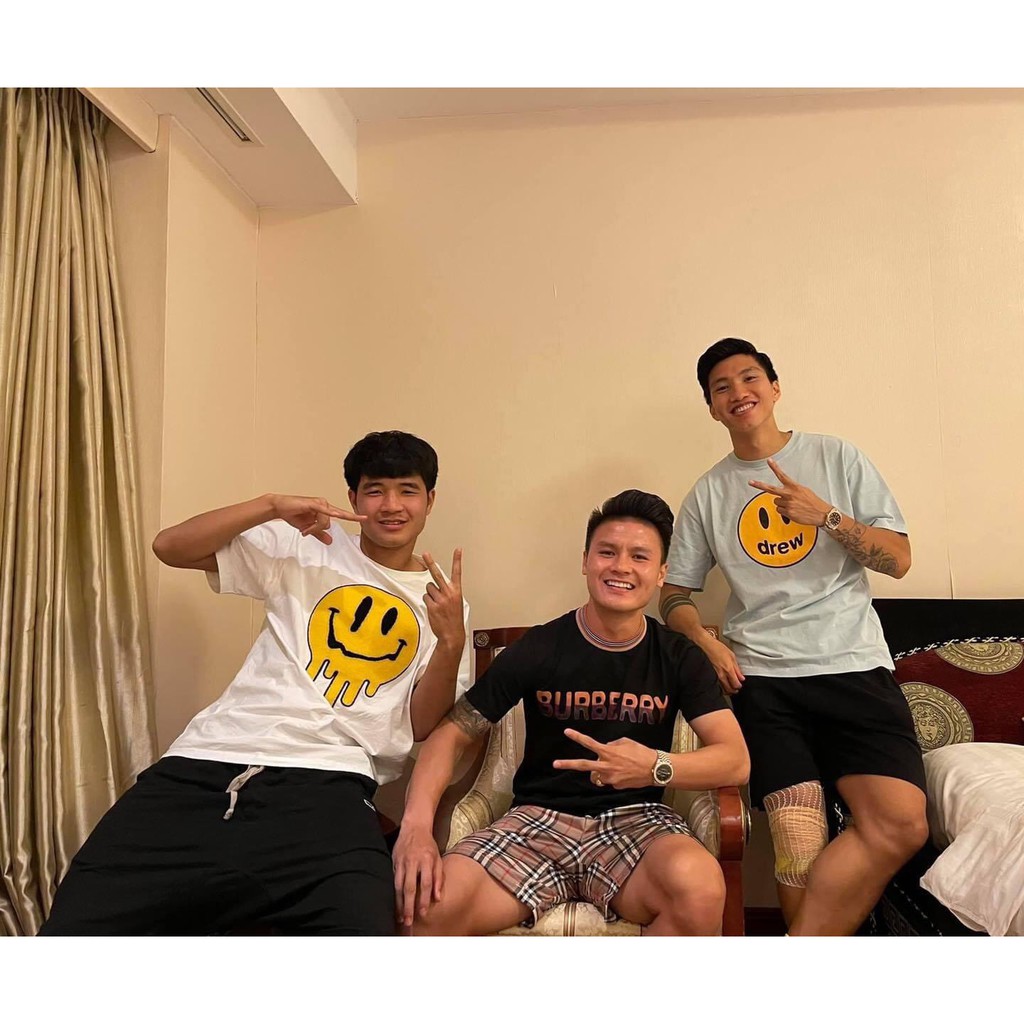 Áo Thun Tay Lỡ Dáng Rộng Áo Phông Nam Nữ Cổ Tròn Chất Cotton 230gram Mẫu Unisex Cho Nam Nữ Drew House Cao Cấp | BigBuy360 - bigbuy360.vn