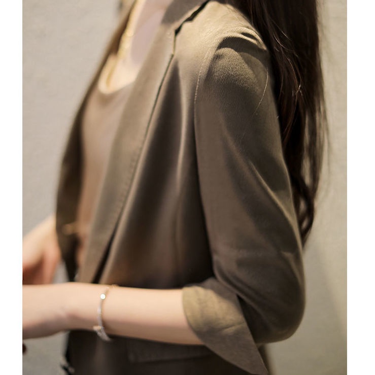 Áo Khoác Vest Tay Lửng Dáng Ôm Thời Trang Mùa Hè Sang Trọng Cho Nữ