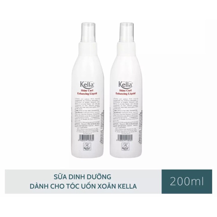 [tận gôc]  nước dưỡng ,Xịt Dưỡng Tóc Uốn Xoăn Kella Shine Curl  dưỡng tóc  giữ nếp tóc uấn  phục hồi hư tổn