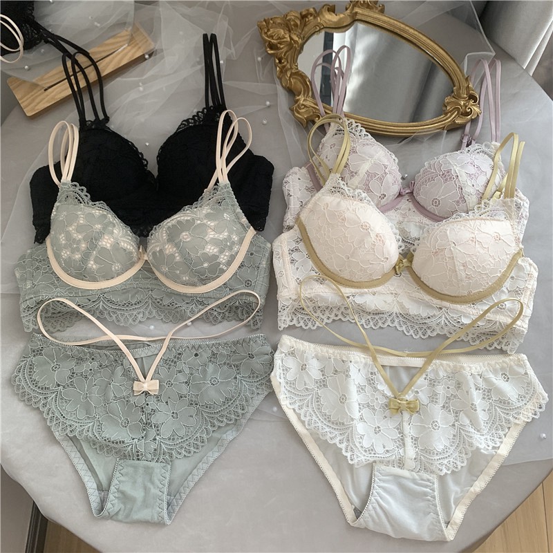 Bộ đồ lót ren nữ sexy siêu gợi cảm, áo lót nâng ngực có gọng tạo khe quyến rủ VALICA 297 | BigBuy360 - bigbuy360.vn