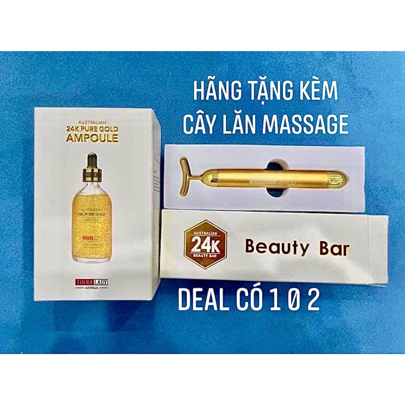Serum vàng Thera Lady Gold | 100ml của Úc | tặng kèm thanh lăn massage nâng cơ