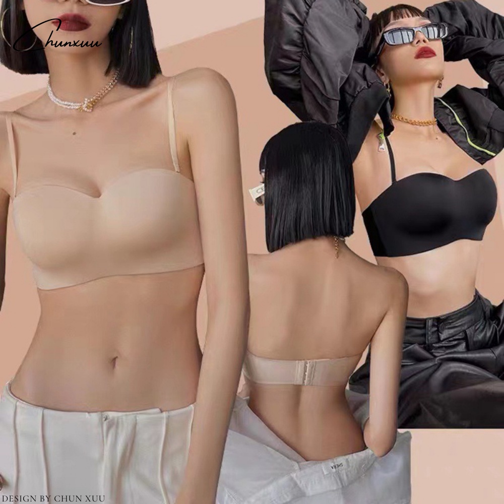 Áo cúp ngực vải su đúc không gọng chống tuột nâng đẩy ngực - ChunXuu AV48