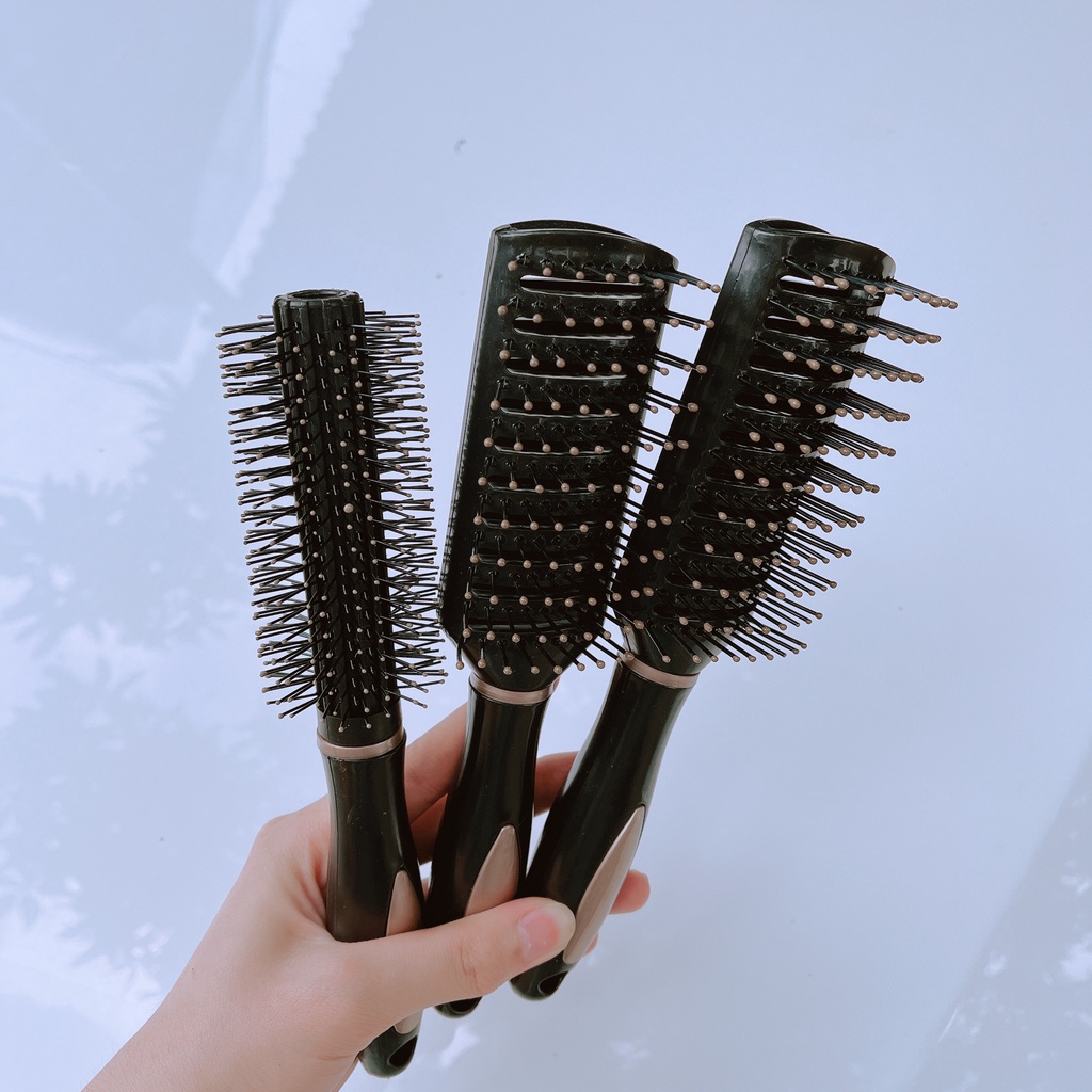 Set 3 Lược chải tóc gỡ rối, tạo kiểu chuyên dụng salon chống rối chống rụng tóc VC30
