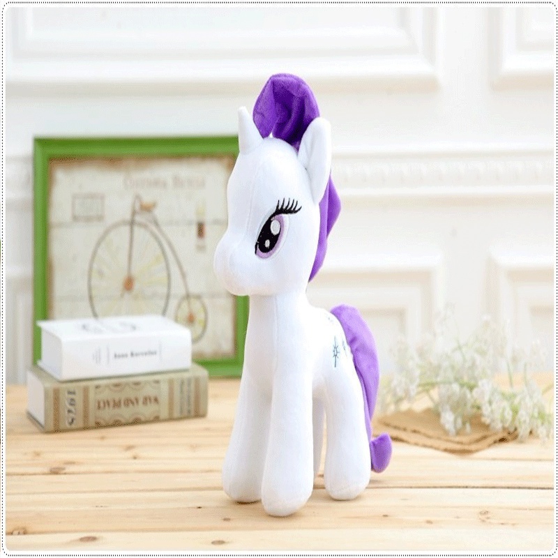 Thú Nhồi Bông Hình Ngựa Pony Cầu Vồng Dễ Thương 25CM