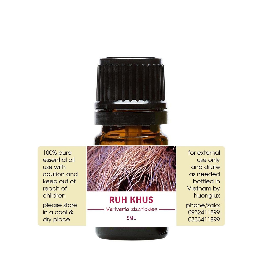 Tinh dầu cỏ hương lau Ruh Khus Essential Oil (Wild Vetiver)