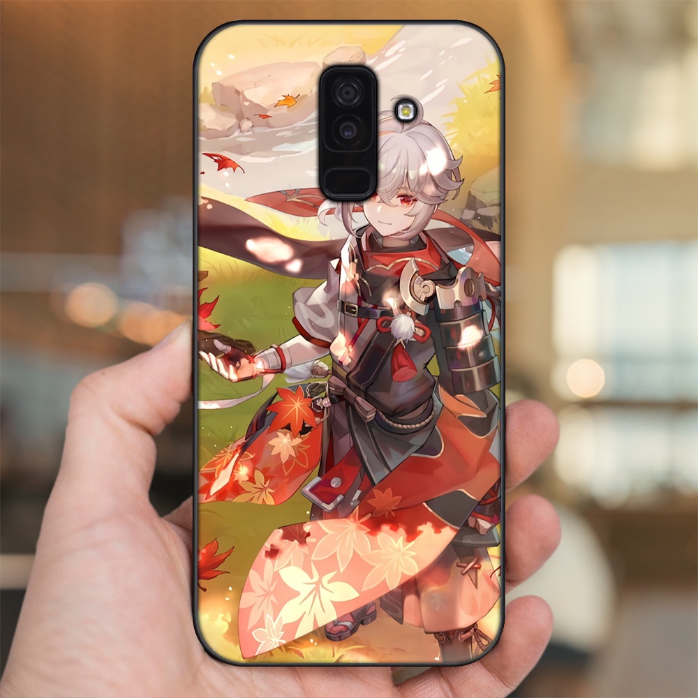 Ốp lưng Samsung A6 Plus viền đen in hình Kazuha Genshin Impact