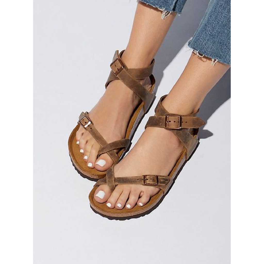 Giày birken vietnam quai hậu sandal da bò unisex xuất khẩu châu âu mã D16