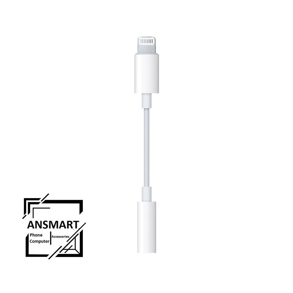 Jack Chuyển Đổi Tai Nghe Lightning Sang 3.5  Iphone 7, 7plus, 8, 8plus , X - Tai nghe ( Kết nối bluetooth) ( ANSMART )