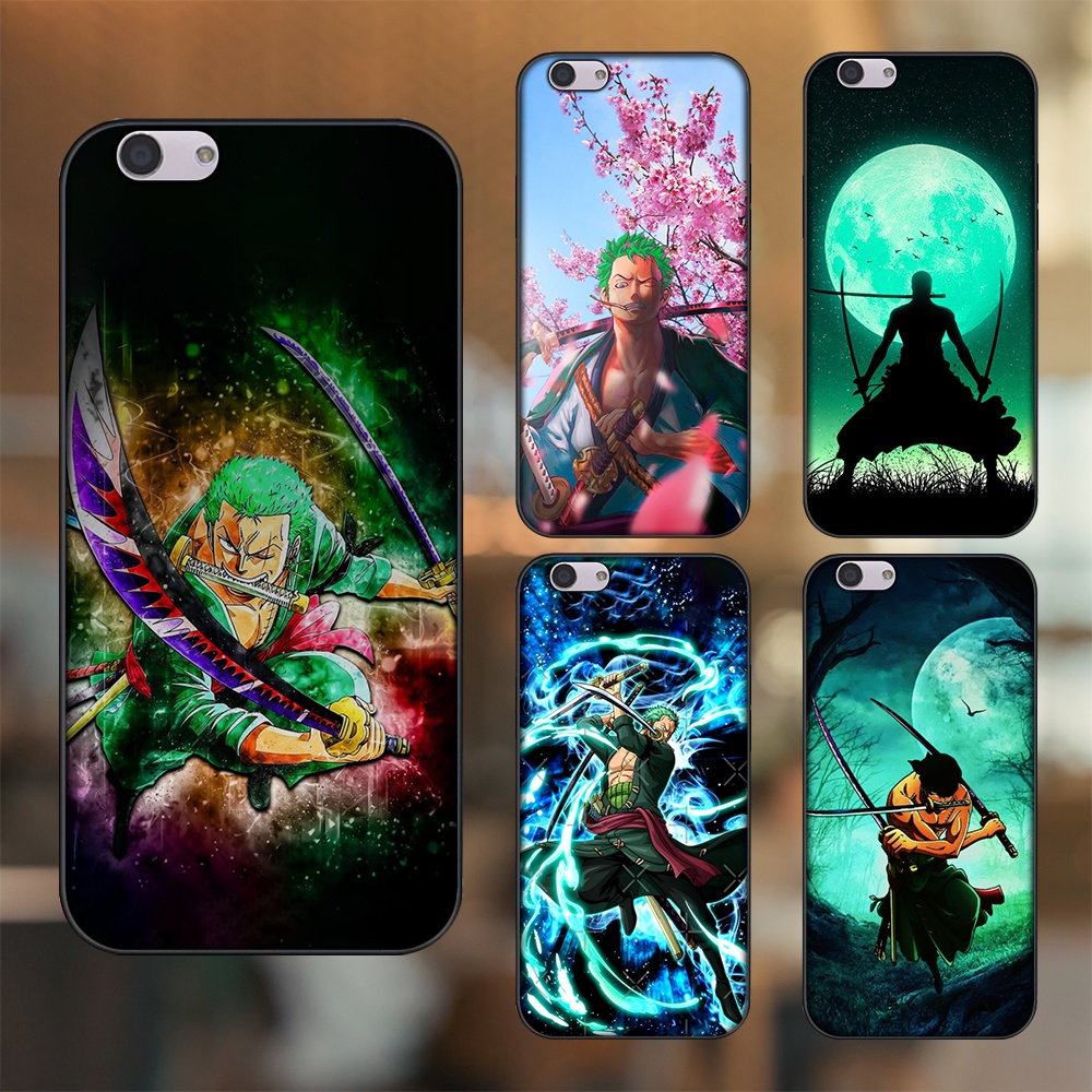 Ốp lưng Oppo F1s, F3, F3 Plus viền đen in hình Zoro One Piece
