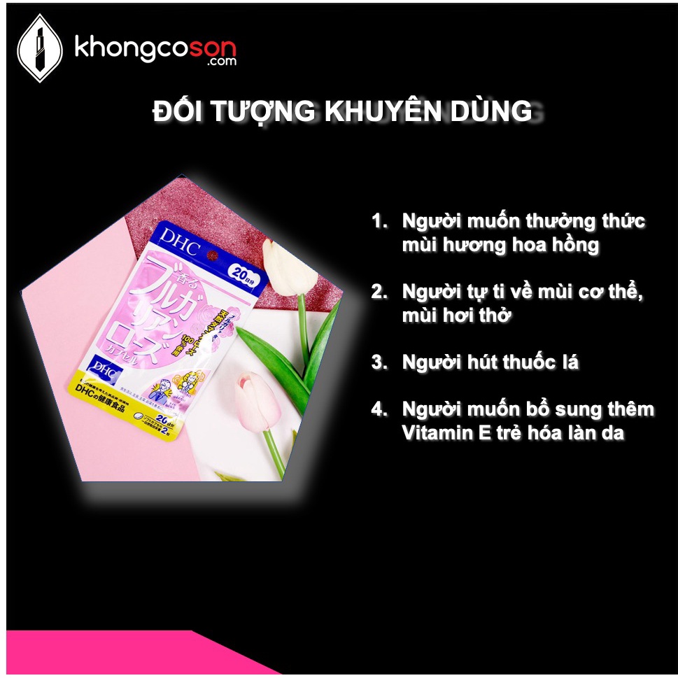 Viên Uống Hương Hoa Hồng DHC Bulgarian Rose Capsule 30 Ngày - Khongcoson | Thế Giới Skin Care