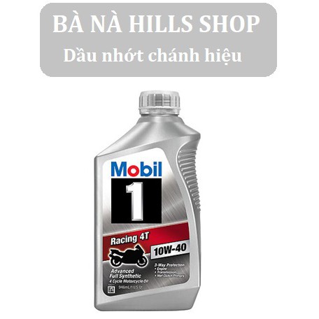 [Free Ship] Nhớt Mobil 1 Racing 4T 10W40 1L dành cho xe số và xe phân khối lớn