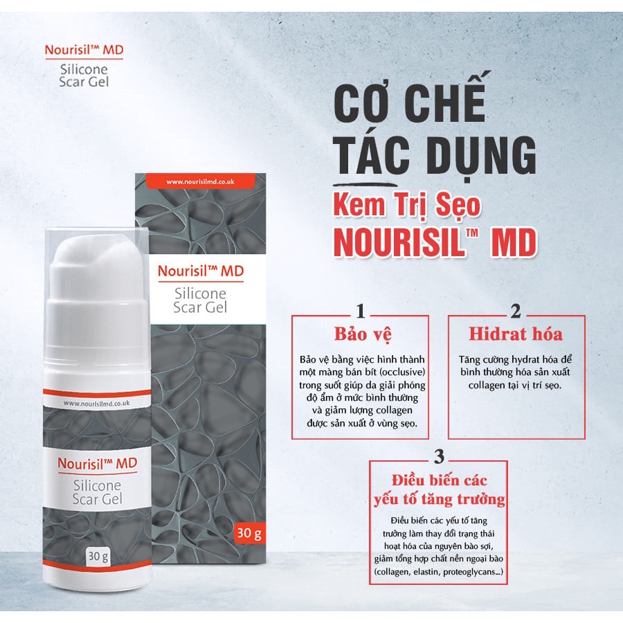Nourisil MD - silicone gel sẹo đến từ Hà Lan - Anh Quốc