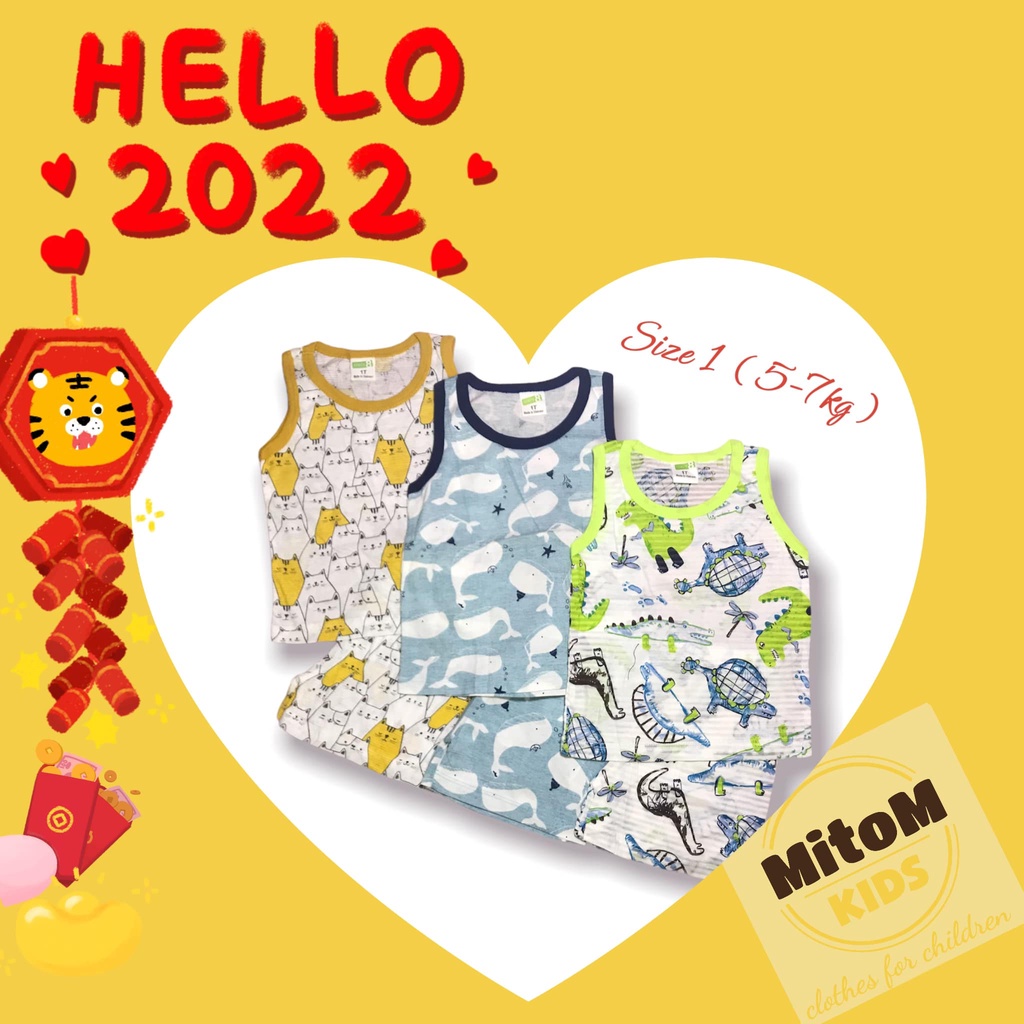 [SALE SỐC] Set 3 bộ 3-9m ♥️ FREESHIP ♥️ Chất thun cotton giấy siêu nhẹ, mềm mịn, thấm hút tốt, họa tiết tươi sáng