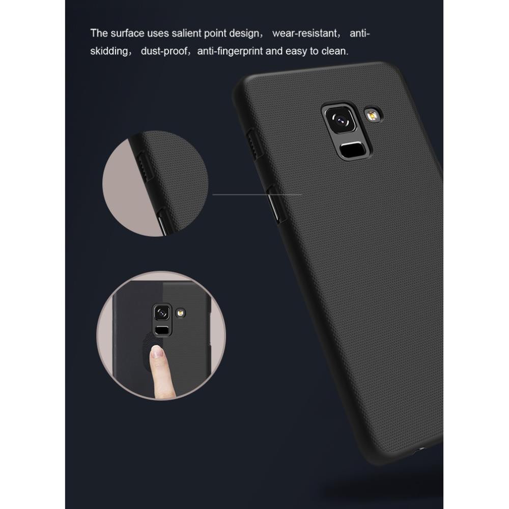 [BH 1 ĐỔI 1] Ốp lưng sần chính hãng Nillkin Dành cho Samsung Galaxy A6 2018 (Tặng kèm 1 miếng dán màn hình từ tính)