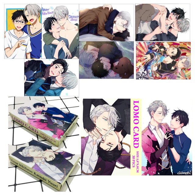 Hộp 30 ảnh lomo card couple victuuri yuri!!!on lce