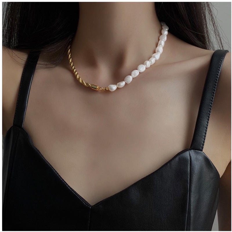 Vòng cổ bạc nữ 925 BBstore dây chuyền chocker bạc hot trend